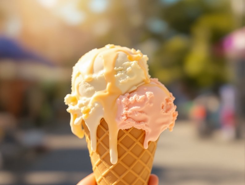 夏日限定，一口绵密的冰淇淋 - 第一影视美食手账栏目封面图